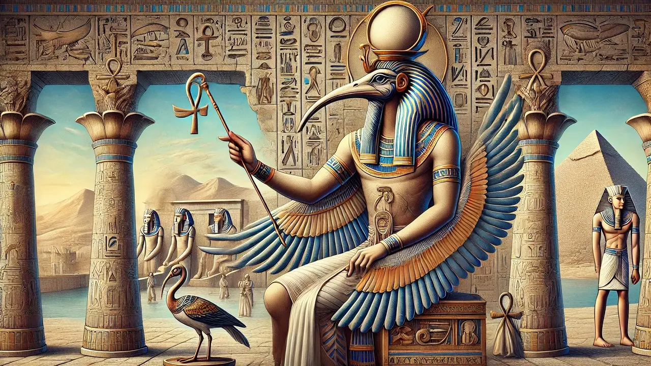 Deus Thoth com aparência de Ibis